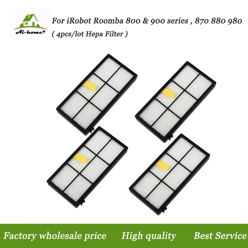 4x Hepa Фильтр Заменяет Для iRobot Roomba 800 900 серии 870 880 980 Аксессуары для пылесоса запасные части Высокого качества 0