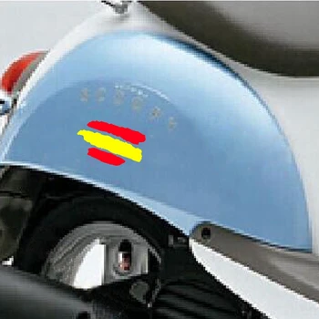 2x Наклейка с испанским флагом, Креативная виниловая наклейка Испании, наклейки для автомобилей, мотоциклов, велосипедов, декор холодильников