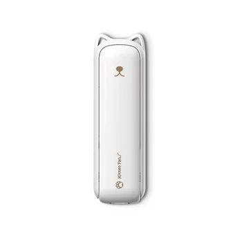 Ручной мини-вентилятор, маленький персональный перезаряжаемый вентилятор с функцией фонарика на батарейках, белый