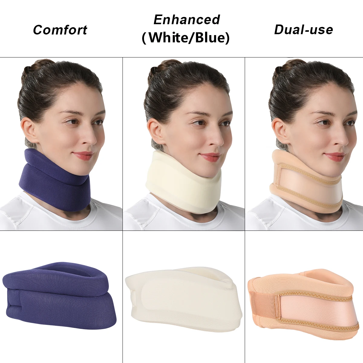 Губка для шейного бандажа VELPEAU для снятия давления на шейку матки, жесткости и боли, подушка для поддержки шеи с шейным воротником для мужчин и женщин 2