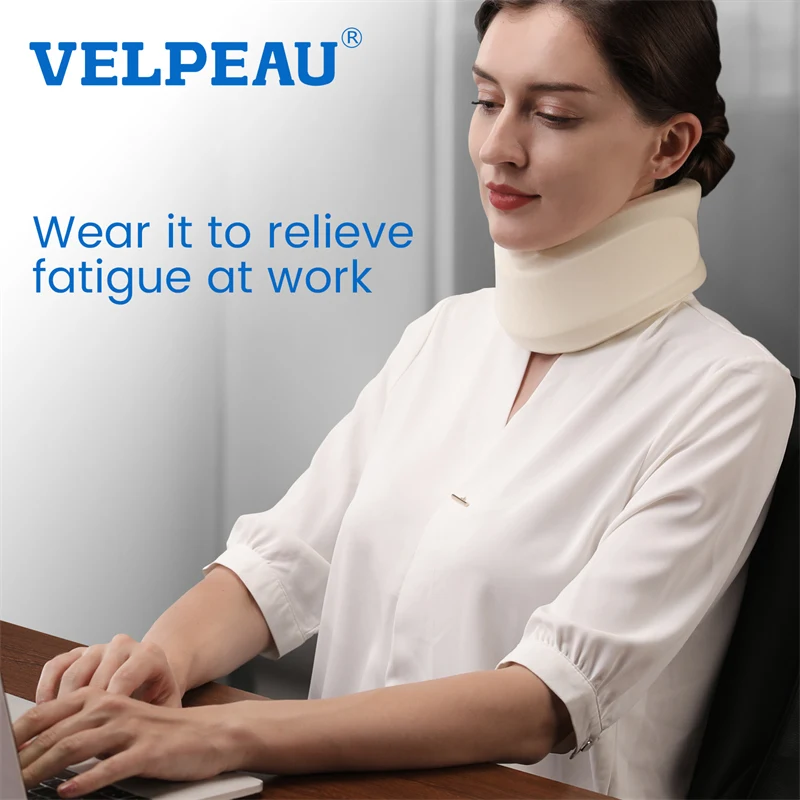 Губка для шейного бандажа VELPEAU для снятия давления на шейку матки, жесткости и боли, подушка для поддержки шеи с шейным воротником для мужчин и женщин 4