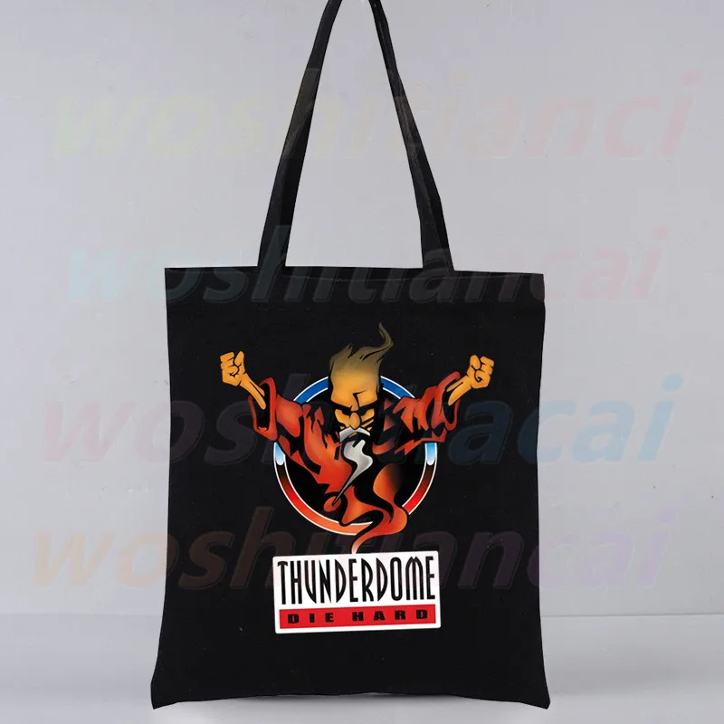 Сумка-тоут Thunderdome для покупок Оригинальный дизайн Wizard Hardcore Черные дорожные холщовые сумки Унисекс Эко Складная сумка для покупок 3