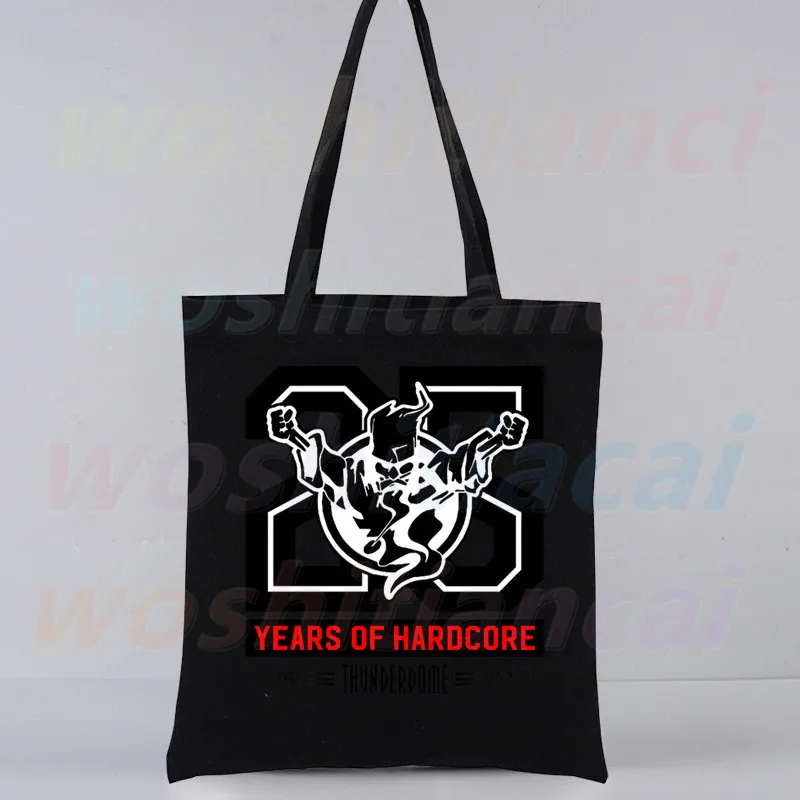 Сумка-тоут Thunderdome для покупок Оригинальный дизайн Wizard Hardcore Черные дорожные холщовые сумки Унисекс Эко Складная сумка для покупок 4