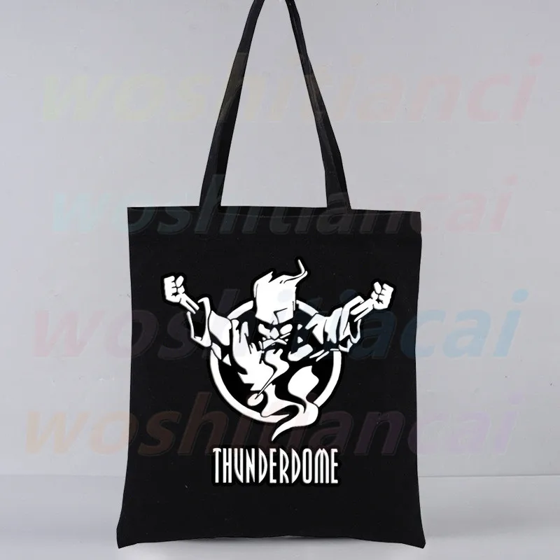 Сумка-тоут Thunderdome для покупок Оригинальный дизайн Wizard Hardcore Черные дорожные холщовые сумки Унисекс Эко Складная сумка для покупок 5