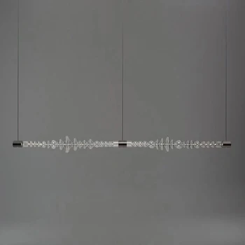 Новая итальянская креативная настольная люстра в форме стеклянной линии, декоративное освещение выставочного зала, столовой