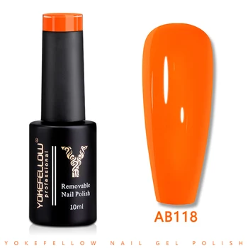 YOKEFELLOW УФ светодиодный Гель-лак для ногтей Оранжевый AB118 10 мл Профессиональные полупостоянные Гель-лаки для ногтей