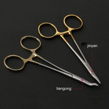 Tiangong/Jinyan золотая ручка, иглодержатель для носа, пластическая хирургия носа, хирургические инструменты из нержавеющей стали, инструментальные клещи