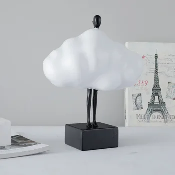 Простые современные скандинавские белые креативные облака фигурка из смолы скульптура украшения модель комнаты кабинет украшения крыльца