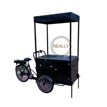Уличный Трехколесный велосипед для продажи блинных закусок, Передвижной Электрический Трехколесный велосипед для еды