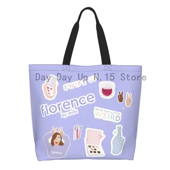 Сумка-тоут Kawaii Florence By Mills для покупок, многоразовая холщовая сумка для покупок через плечо