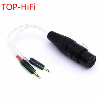 Топ-Hi-Fi 8-жильный Медный Посеребренный кабель-адаптер 2x 3,5 мм от штекера до 4-контактного XLR-разъема с балансным аудиокабелем для PHA-3 15 см