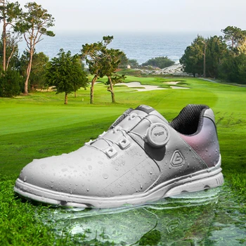 Обувь для гольфа PGM, Обувь на пуговицах, противоскользящие водонепроницаемые мужские кроссовки для гольфа, одежда для гольфа для мужчин