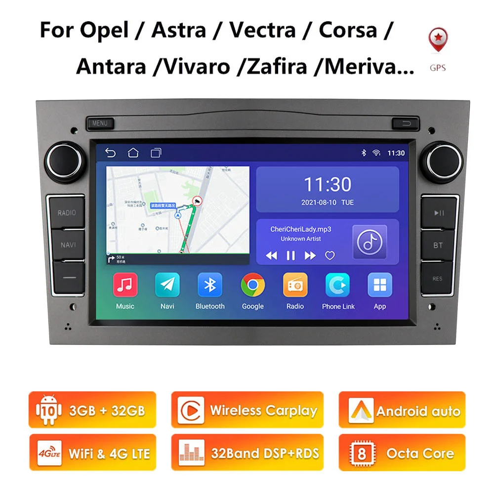 Автомобильное радио Android 11 Для Opel Vauxhall Astra Antara Meriva Vivaro Combo Signum Vectra Corsa 2din Мультимедиа Carplay gps 0