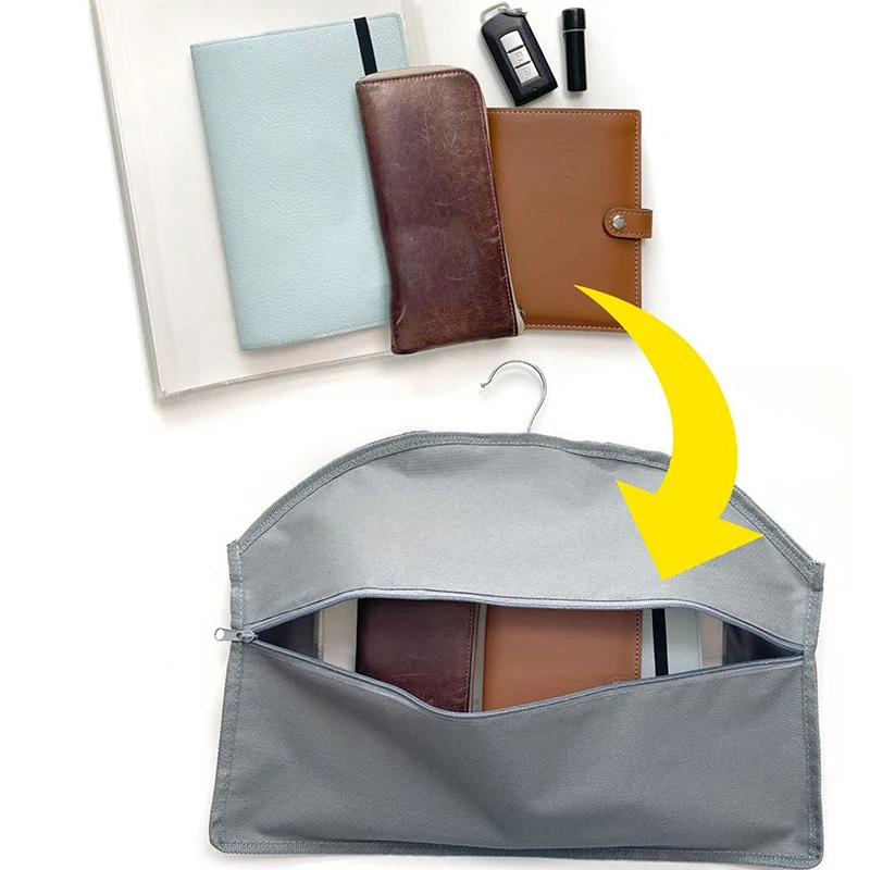 Вешалка для сумок, предназначенная для гардероба, путешествий, Скрывает ценные вещи, наличные, Водостойкий Потайной карман, подходит под висящей одеждой 2
