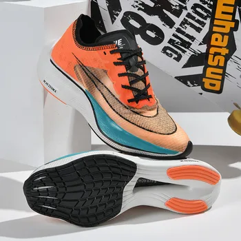 Новые Мужские кроссовки с карбоновой пластиной, дышащие спортивные кроссовки для бега, Амортизирующие Сверхлегкие тренировочные кроссовки для мужчин 38-45