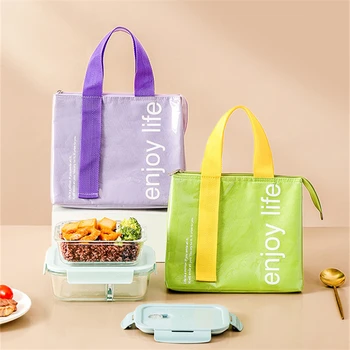 Портативная термосумка-ланч-бокс для женщин, Детская сумка для хранения продуктов, Дорожная сумка для пикника, Изолированные сумки-охладители для Бенто
