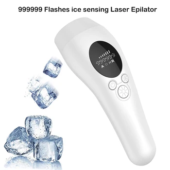 999999 Вспышек Лазерный эпилятор с ощущением льда IPL-Фотоэпилятор для тела бикини Лазерная эпиляция Безболезненный электрический Эпилятор