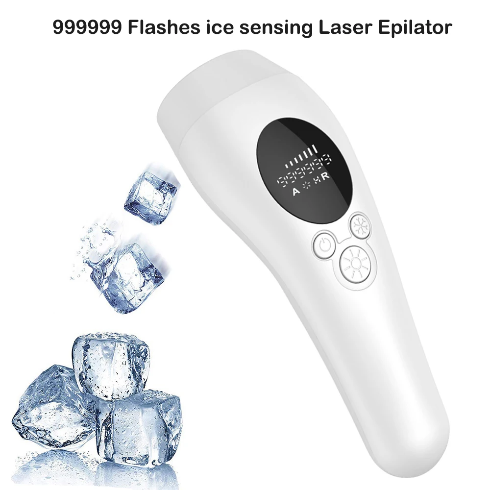 999999 Вспышек Лазерный эпилятор с ощущением льда IPL-Фотоэпилятор для тела бикини Лазерная эпиляция Безболезненный электрический Эпилятор 0