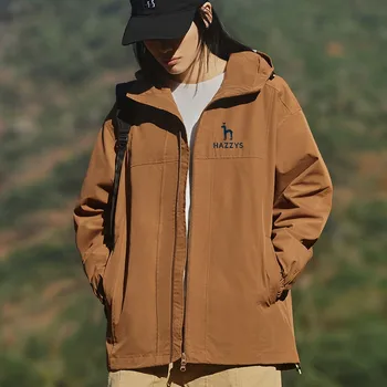 2023 Hazzys Уличная Куртка с капюшоном, мужская и женская Весенне-осенняя Ветрозащитная Куртка для Альпинизма, Кемпинга, работы, Мужская куртка
