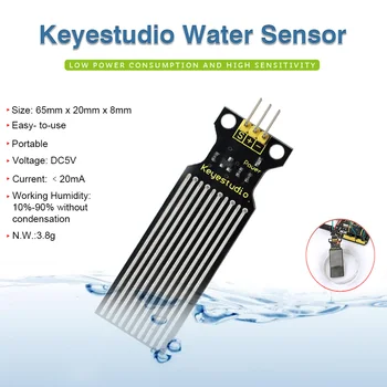 Бесплатная доставка!Модуль обнаружения капель датчика уровня воды Keyestudio для Arduino UNO R3