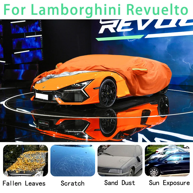 Для Lamborghini Revuelto Водонепроницаемые автомобильные чехлы супер защита от солнца защита от пыли Дождя автомобиля от Града автоматическая защита 0
