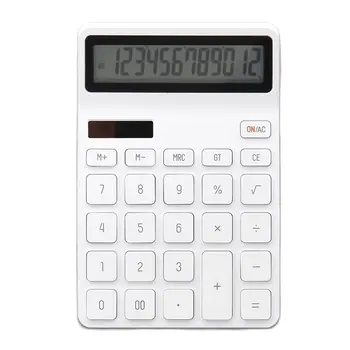 Оригинальный настольный калькулятор LEMO Фотоэлектрический Двойной дисплей с 12 цифрами Автоматическое выключение Для офиса, финансов, бизнеса