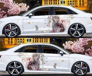 аниме Inuyasha автомобильные боковые графические наклейки высококачественные виниловые комиксы подходят для большинства транспортных средств наклейки на автомобиль наклейки комиксы
