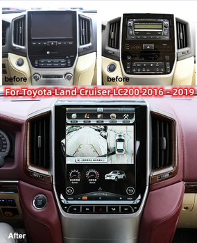 8 + 128 Г Tesla Стиль Для Toyota Land Cruiser LC200 2016-2019 Android Автомобильный GPS Навигационный Плеер Авто Радио DSP Головное устройство Carplay