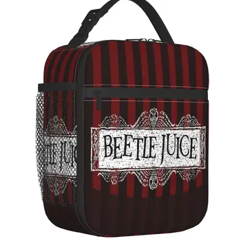 Изготовленная на заказ сумка для ланча Tim Burton Beetlejuice для мужчин и женщин, кулер, термоизолированный ланч-бокс для офиса для взрослых