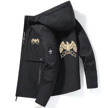 Новая брендовая мужская куртка-бомбер PLORY, ветровка на молнии, повседневная куртка для работы, куртка для приключений на открытом воздухе, весенне-осенняя мода