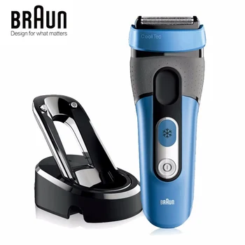 Электрическая бритва Braun для мужчин Серии 3 Cool Technology для влажного и сухого бритья, Электробритва из фольги с прецизионным триммером, перезаряжаемая