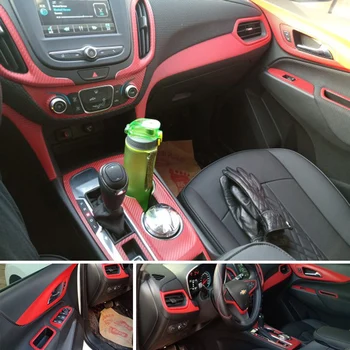 Автомобильный Стайлинг 3D/5D Из Углеродного Волокна, Внутренняя Отделка Центральной Консоли, Изменение Цвета, Литье, Наклейки Для Chevrolet Equinox 2016-2019