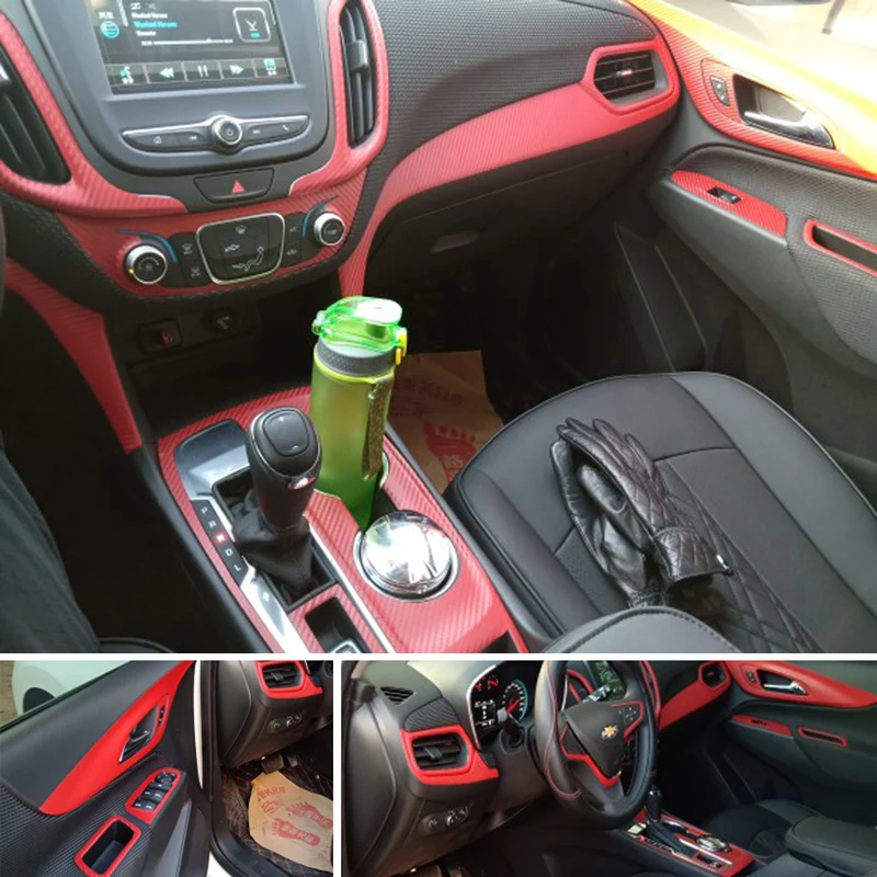 Автомобильный Стайлинг 3D/5D Из Углеродного Волокна, Внутренняя Отделка Центральной Консоли, Изменение Цвета, Литье, Наклейки Для Chevrolet Equinox 2016-2019 0