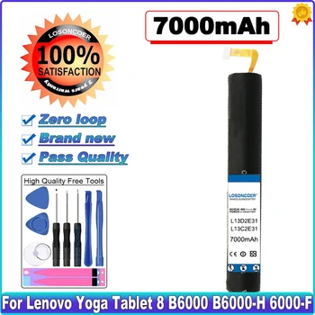 7000 мАч L13D2E31 L13C2E31 Планшетный Аккумулятор Для Lenovo Yoga Tablet 8 B6000 B6000-H B6000-F 60044 60043