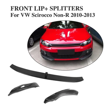 Разветвители для губ Переднего бампера из углеродного волокна, фартуки, пригодные для VW Scirocco Non-R 2010-2013