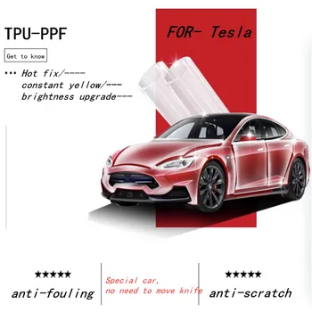 Для кузова автомобиля Tesla Model 3 Y S X Защитная пленка из ТПУ для защиты от краски, наклейка из самовосстанавливающейся прозрачной пленки PPF TPU