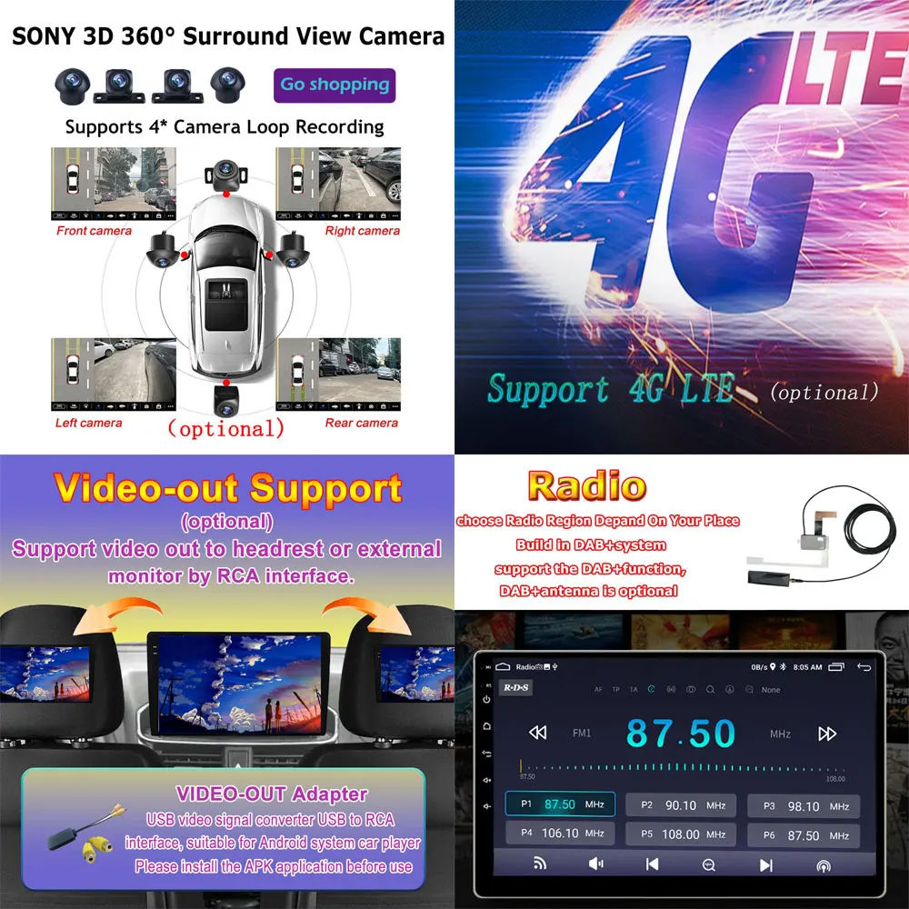 Автомобильный Радио Стерео Мультимедийный плеер Android 13 Для Honda Fit Jazz 2008-2013 BT Auto Carplay GPS Навигация 5G WiFi Сенсорный Экран 4