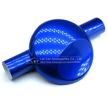 Автомобильный стайлинг, Синяя глянцевая автомобильная наклейка с металлическим блеском, для автомобиля, обертывание глянцевой виниловой пленкой для конфет