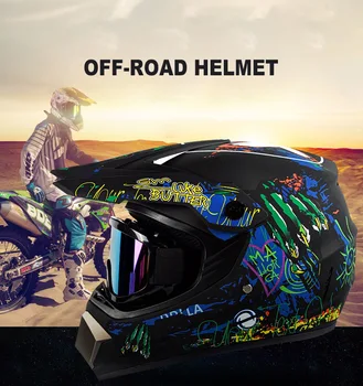 Супер-Крутой Мотоциклетный Внедорожный Шлем ATV Dirt Bike Шлемы Для Скоростного Спуска Защитный Гоночный шлем с Полным лицом