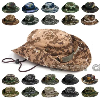 Тактические Страйкбольные Камуфляжные шляпы Boonie, Армейская кепка кадета, Летняя Мужская Круглая шляпа для рыбалки на открытом воздухе, для кемпинга, Пешего туризма