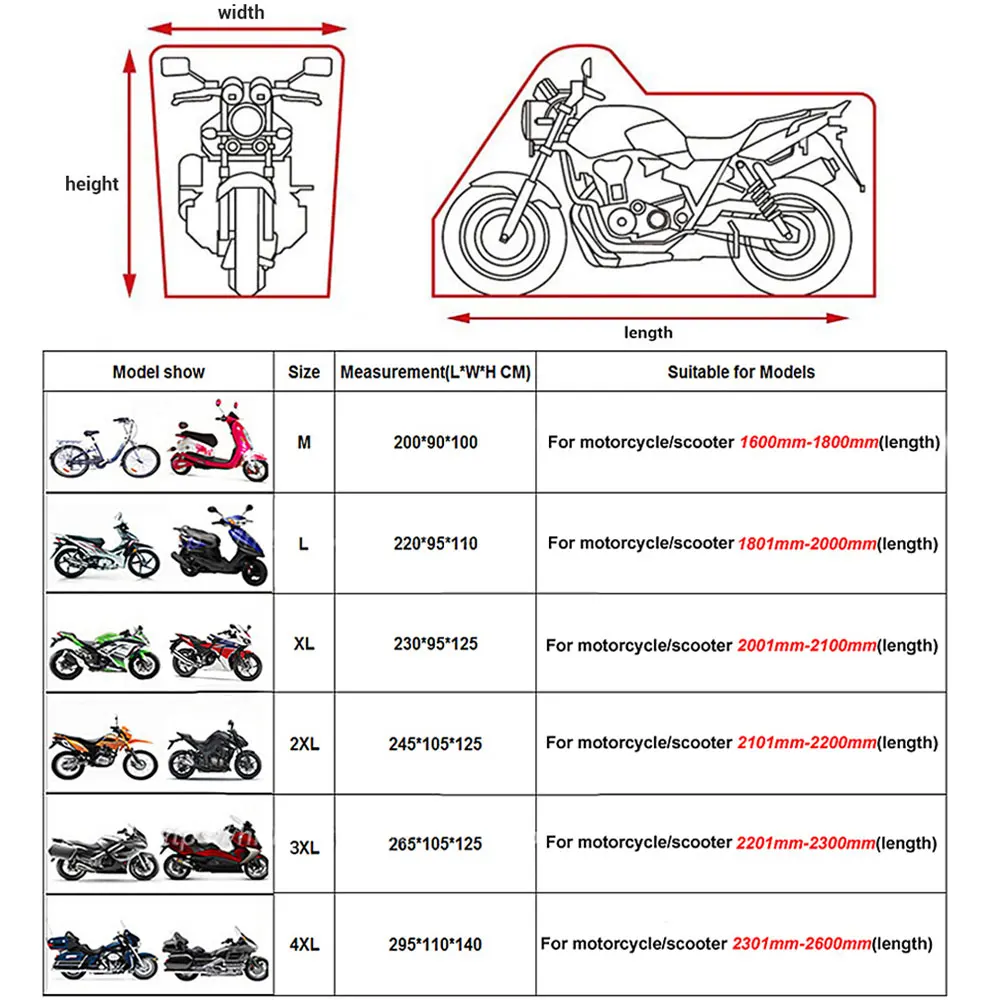 HEROBIKER Мотоциклетный чехол для велосипеда, Велосипедный дождевик, всесезонный водонепроницаемый мотоциклетный пылезащитный УФ-защита, Мото 5