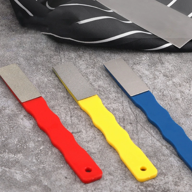 Многоцелевая точилка для ножей, набор точильных камней, полировальный инструмент с удобной ручкой для кухонных охотничьих ножей 4
