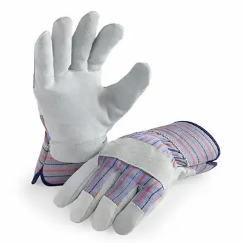 Кожаные рабочие перчатки, защитные манжеты, стоимость 6 пар