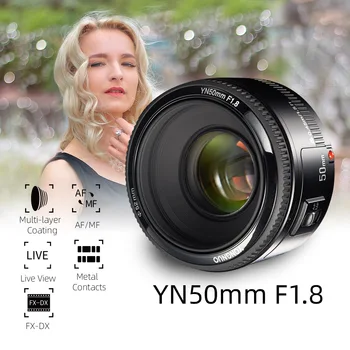 Маленький Объектив с Автофокусом YONGNUO YN50mm F1.8 С большой Диафрагмой И эффектом Супер Боке Для Цифровой зеркальной камеры Canon EOS 70D 5D3 600D