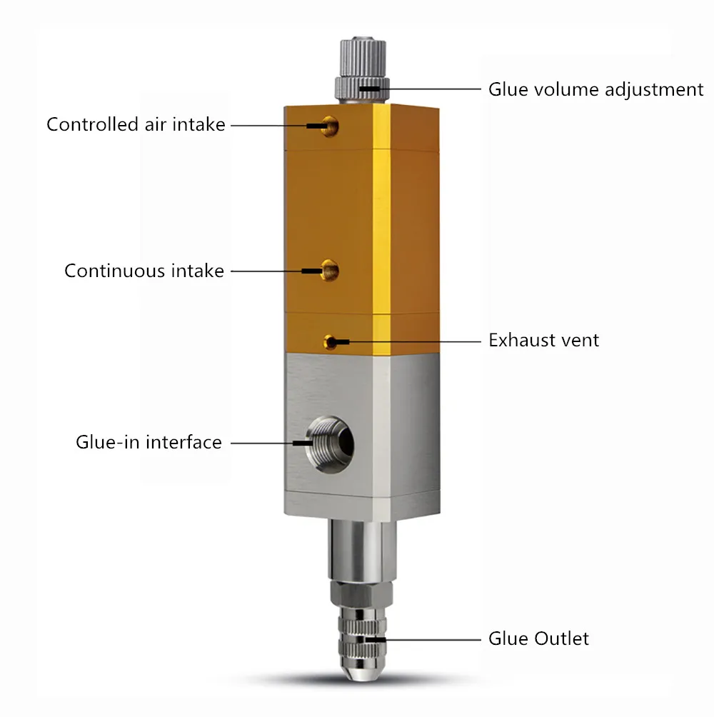 QLH31 Подъемный Обратный Всасывающий Дозирующий клапан Прецизионный Металлический Клапан для дозирования УФ-клея 0,01 мл 2