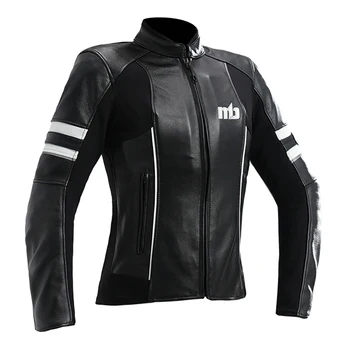 Мотоциклетная кожаная куртка для велоспорта, женская куртка из воловьей кожи, одежда для предотвращения падения, костюм с защитой CE, четыре сезона