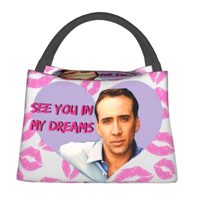 Nicolas Cage Термоизолированная сумка для ланча Женская Портативная сумка для хранения ланча на открытом воздухе для пикника Коробка для еды 1