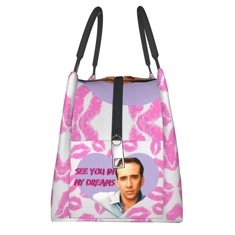 Nicolas Cage Термоизолированная сумка для ланча Женская Портативная сумка для хранения ланча на открытом воздухе для пикника Коробка для еды 3