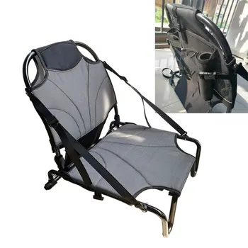 Алюминиевый стул для рыбалки на байдарке, сядьте на верхнее сиденье со спинкой, Надувная лодка, легкий стул с держателем удочки для весельной доски