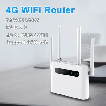 4G SIM-карта wifi маршрутизатор 4G lte cpe 300m CAT4 32 Wi-Fi пользователей RJ45 WAN LAN внутренний беспроводной модем Точка доступа dongle